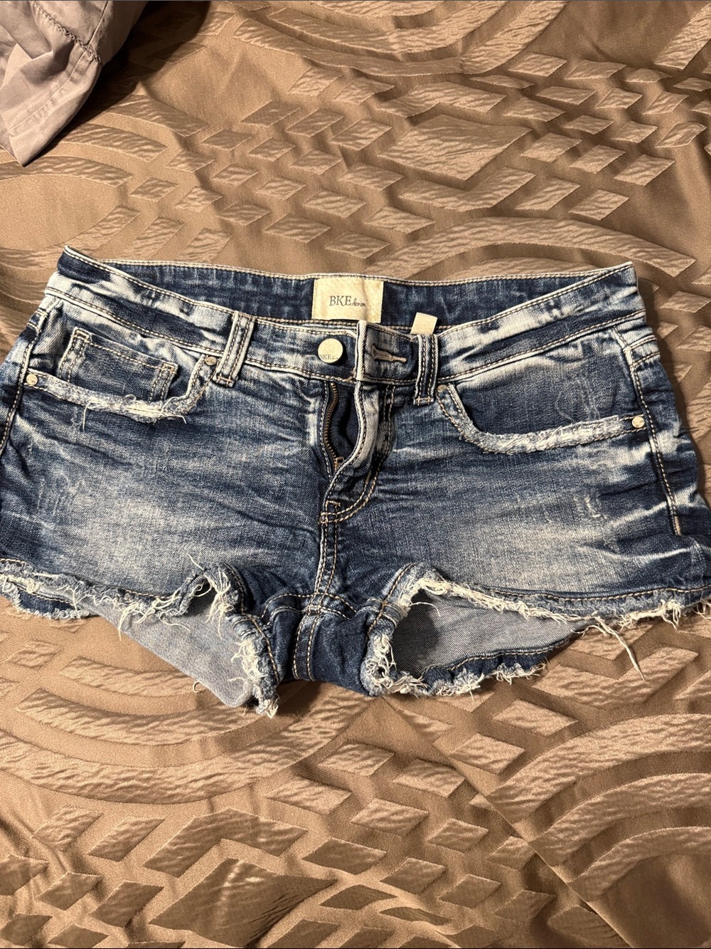 BKE Distressed Blue Denim Cutoff Shorts